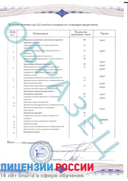 Образец приложение к диплому (страница 2) Новочебоксарск Профессиональная переподготовка сотрудников 
